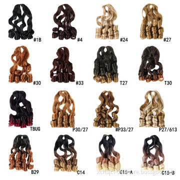 Spiral Curly Hair French Curl Crochet Braids Kenya Pony Style Deep Wave Hair Extensions Trendy Hairstyle for Women